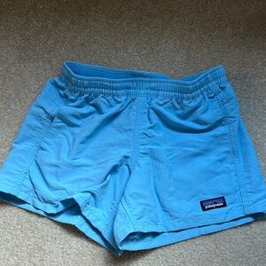 Patagonia Girl’s Baggies Vibrant Blue Casual Shorts medium